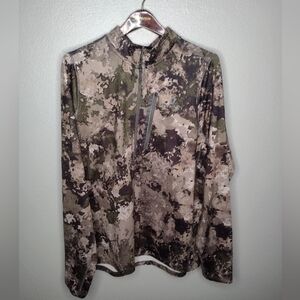 Cabela's Mens Instinct 1/4 Zip Base Layer Pullover Camo Top XL Hunting A17